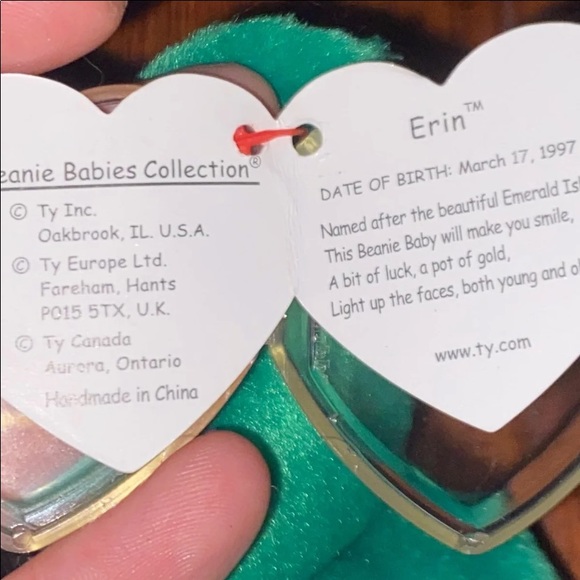 1997 RARE Erin Ty Beanie Baby - Picture 3 of 3
